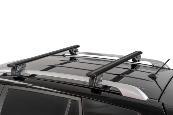 Багажник на крышу MENABO FENDER ALU BLACK для автомобиля с приподнятыми рейлингами