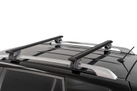 Багажник на крышу MENABO JAKSON XL для автомобиля с приподнятыми рейлингами, черный