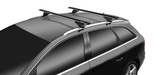 Багажник на крышу MENABO Leopard L для автомобиля с интегрированными рейлингами черный
