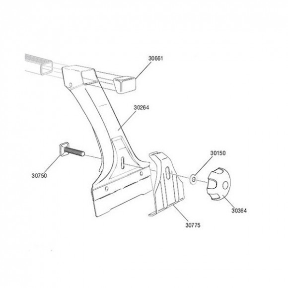 Упоры на водостоки Thule Gutter Foot 952, 4 шт.