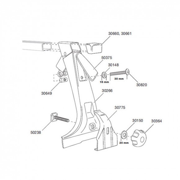 Упоры на водостоки Thule Gutter Foot 953, 4 шт. Упоры на водостоки Thule Gutter Foot 953, 4 шт.