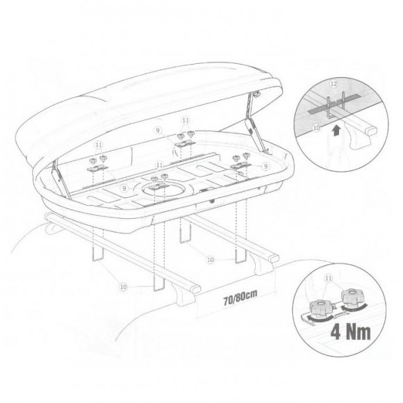 Автобокс Menabo Mania 320 черный Автобокс Menabo Mania 320 черный