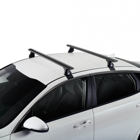 Багажник на крышу CRUZ T108/118 для автомобиля с гладкой крышей черный